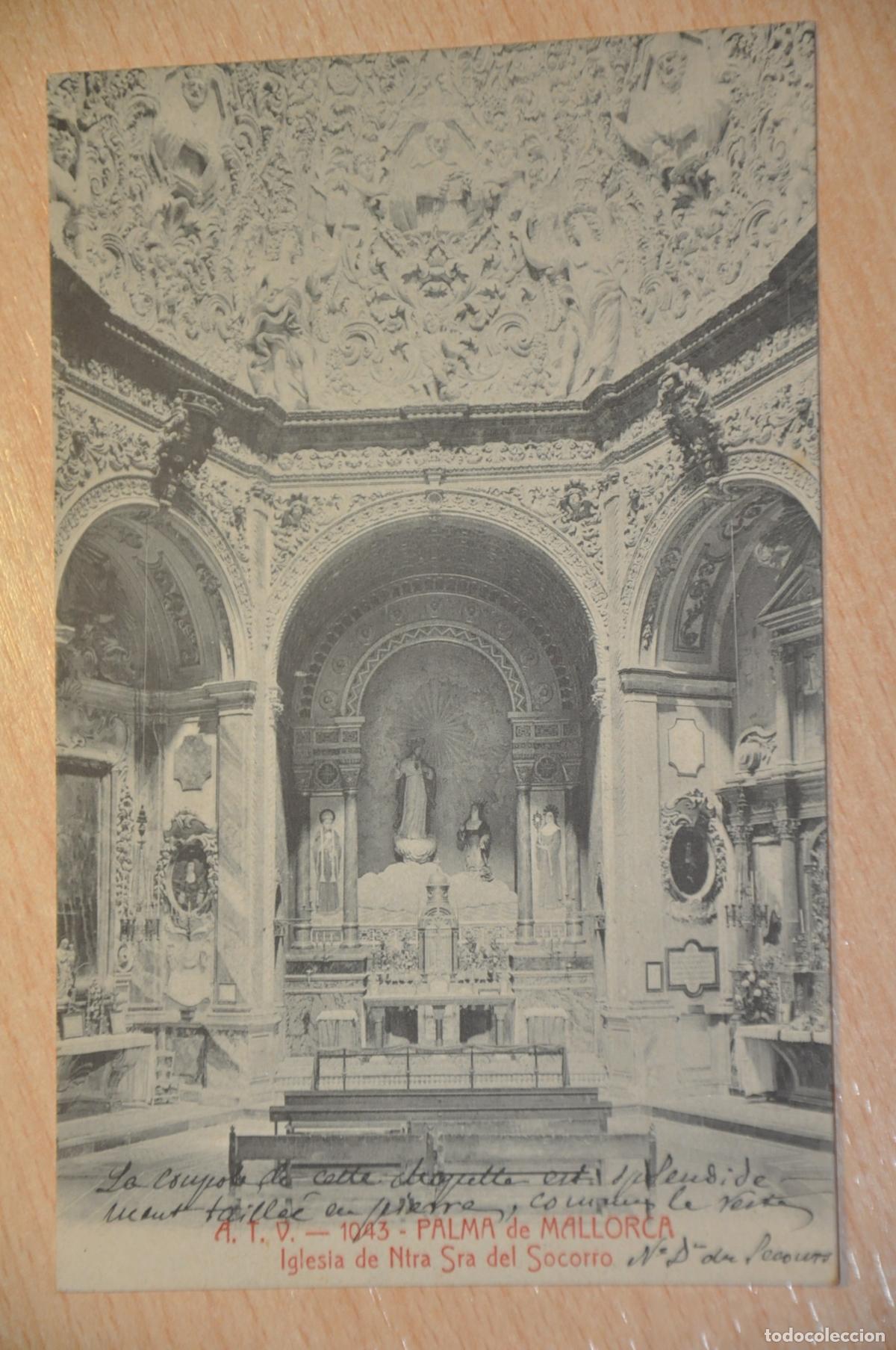 Postales: postal palma de mallorca, iglesia de ntra. sra. del socorro atv 1043