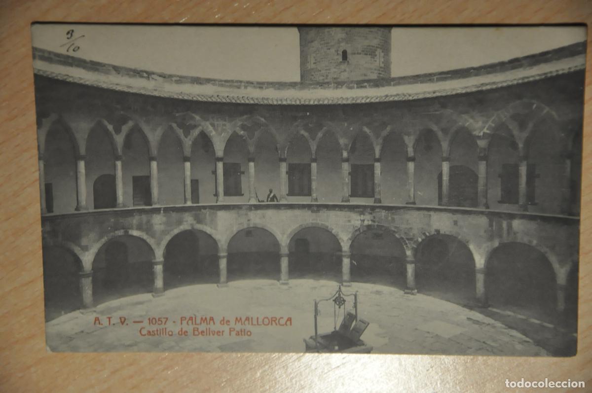 Postales: postal palma de mallorca, castillo de bellver patio atv 1057