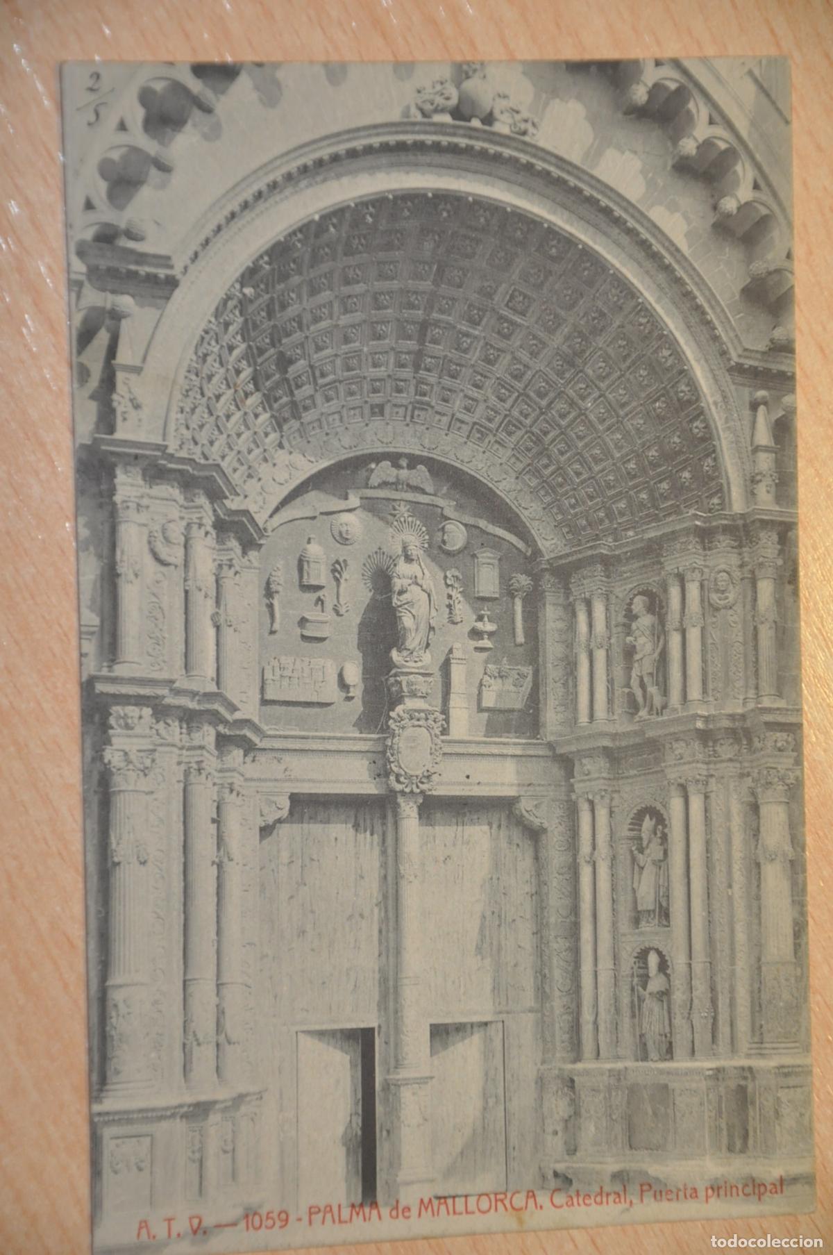 Postales: postal palma de mallorca, catedral puerta principal atv 1059