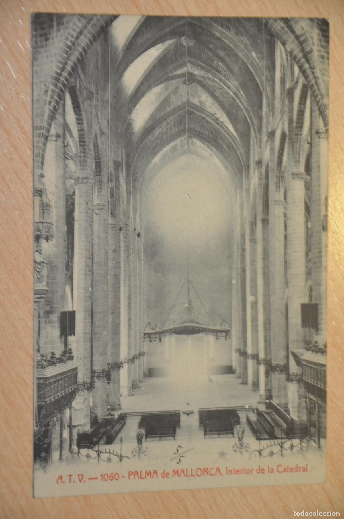 Postales: postal palma de mallorca, interior de la catedral atv 1060