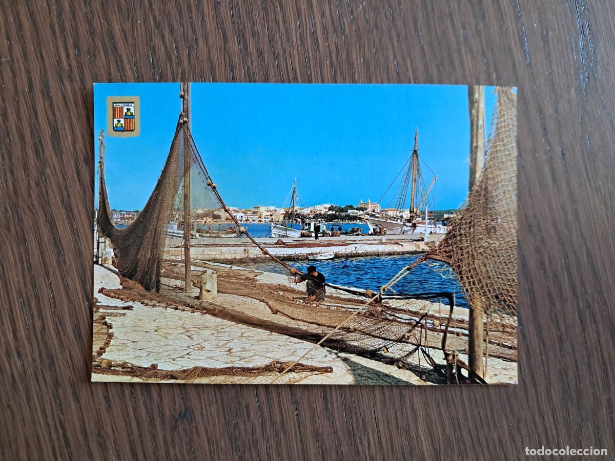Postales: postal de Espa&ntilde;a, puerto pesquero de Porto Colom, Mallorca n&ordm; 1657. a&ntilde;os 70.