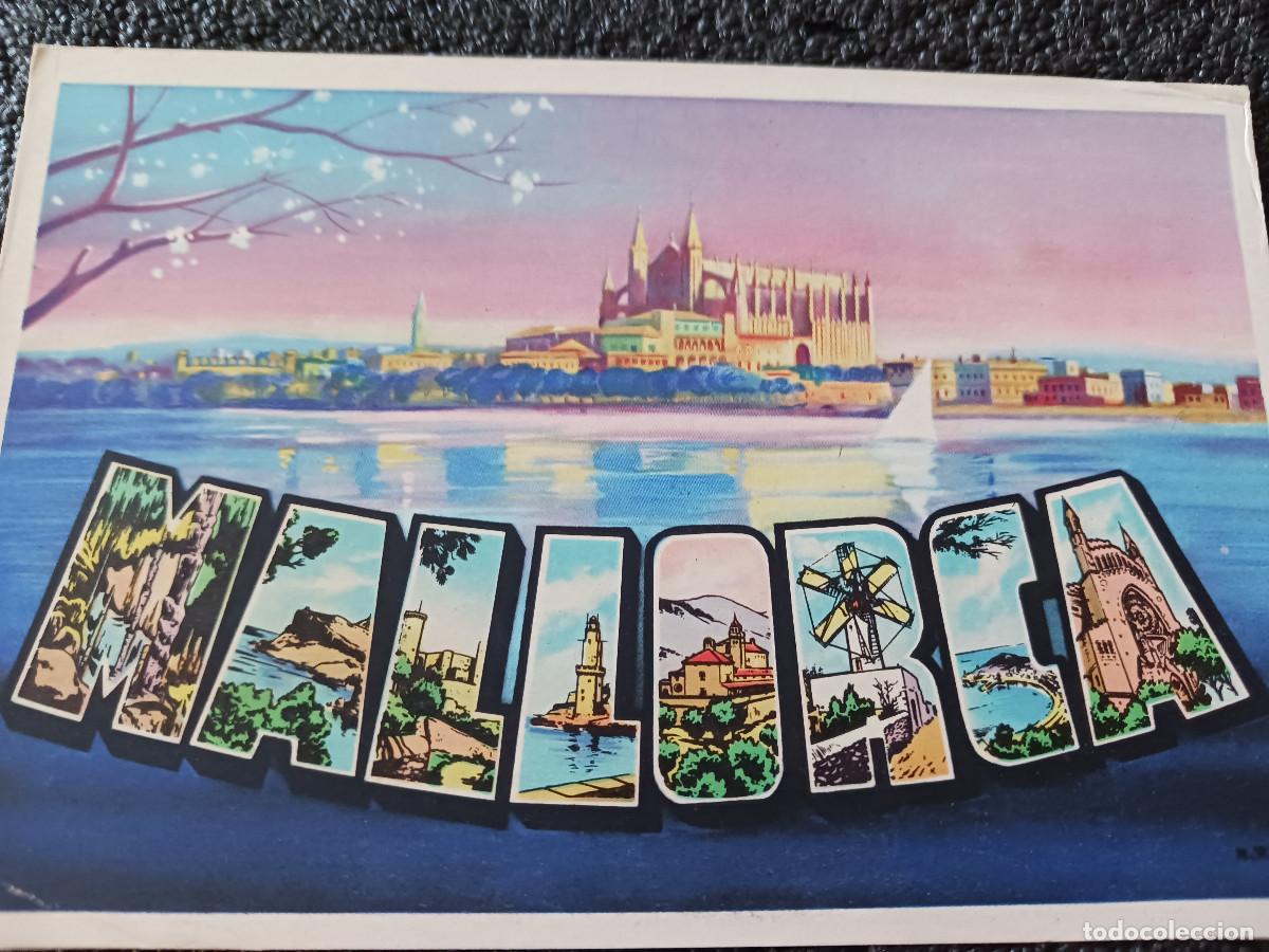 Postales: mallorca, diferentes vistas en las letras del nombre, ed. t.g. soler