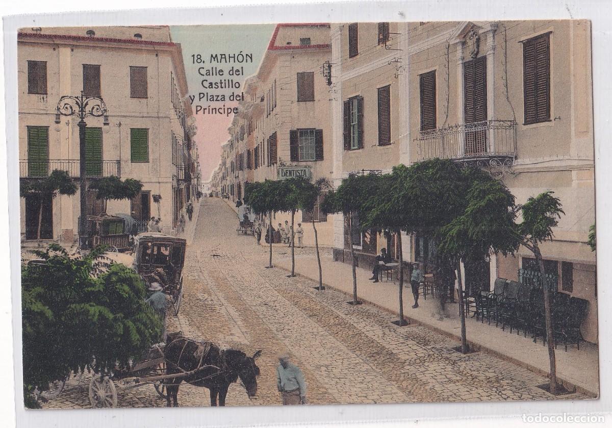 Postales: 18 MAHON CALLE DEL CASTILLO Y PLAZA DEL PR&Iacute;NCIPE. CASTA&Ntilde;EIRA. EDITOR BARTOLOM&Eacute;
