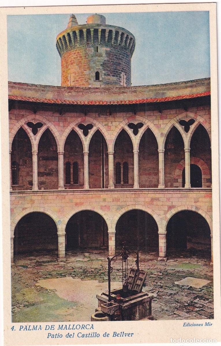 Postales: 4 Palma de Mallorca. Patio del Castillo de Bellver. Ediciones Mir. Sin circular.