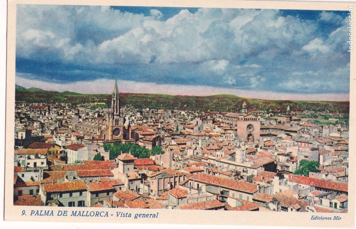 Postales: 9 Palma de Mallorca. Vista general. Ediciones Mir. Sin circular.