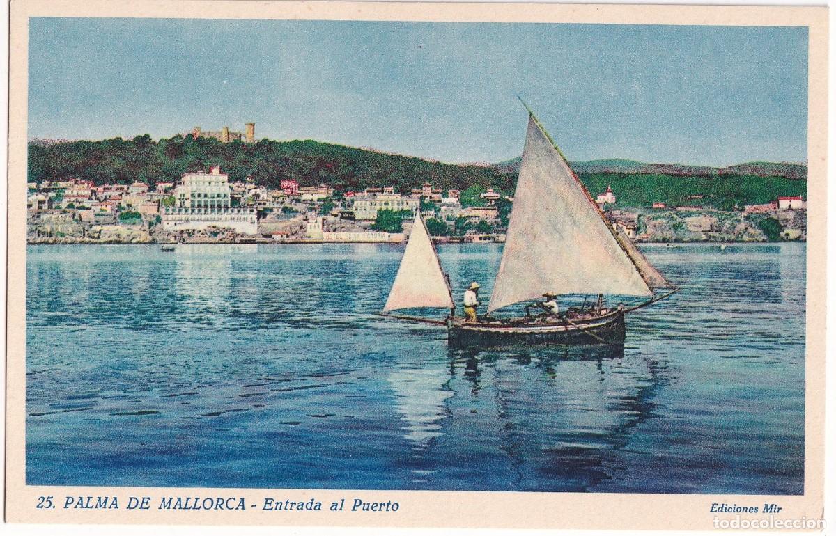 Postales: 25 Palma de Mallorca. Entrada al puerto Mir. Sin circular.