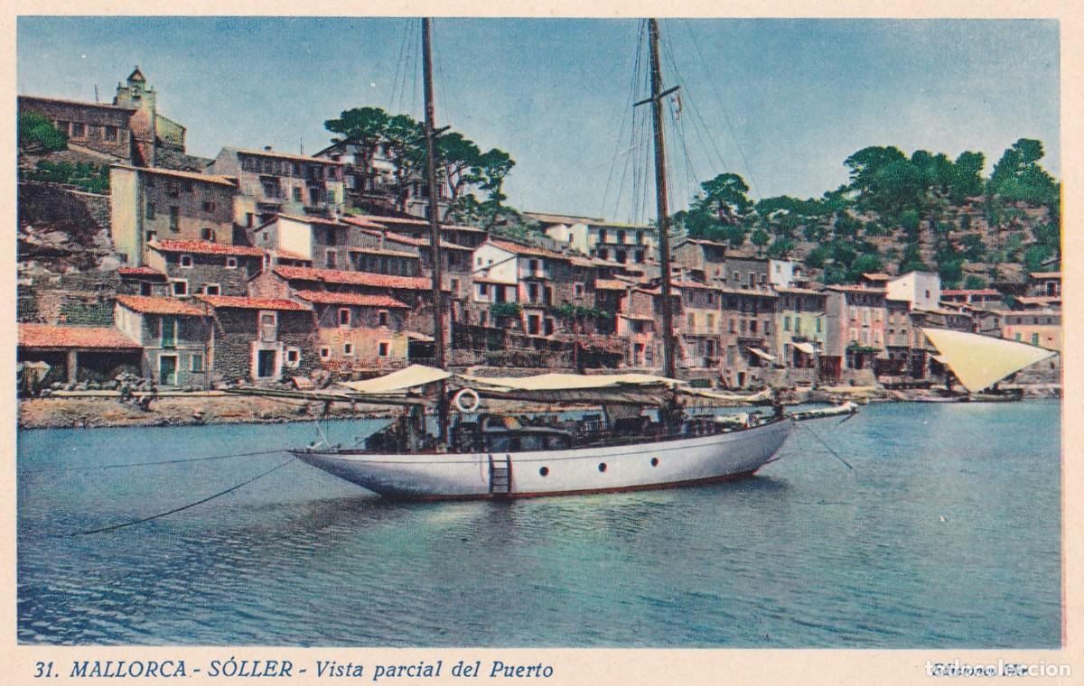 Postales: 31 Mallorca. S&oacute;ller. Vista parcial del puerto. Mir. Sin circular.