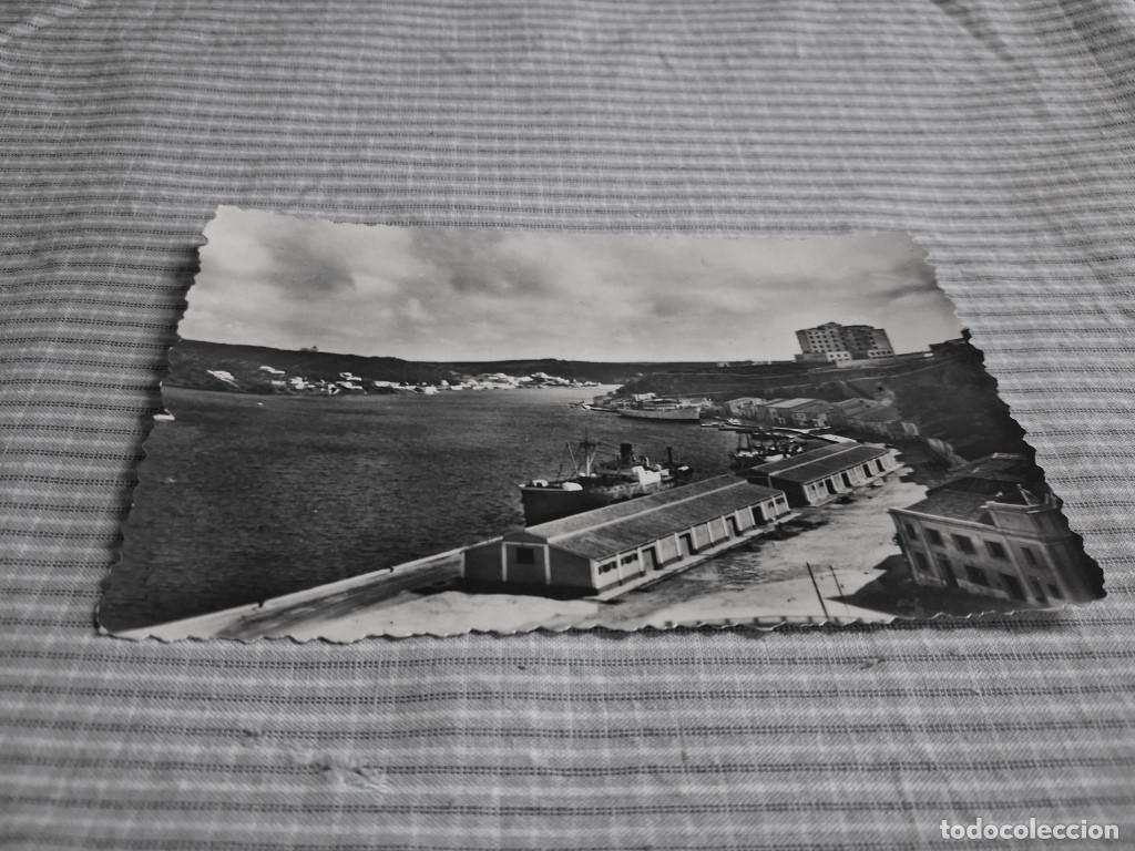 Postales: Postal antigua Menorca. Mah&oacute;n. Vista del puerto, muelle comercial.
