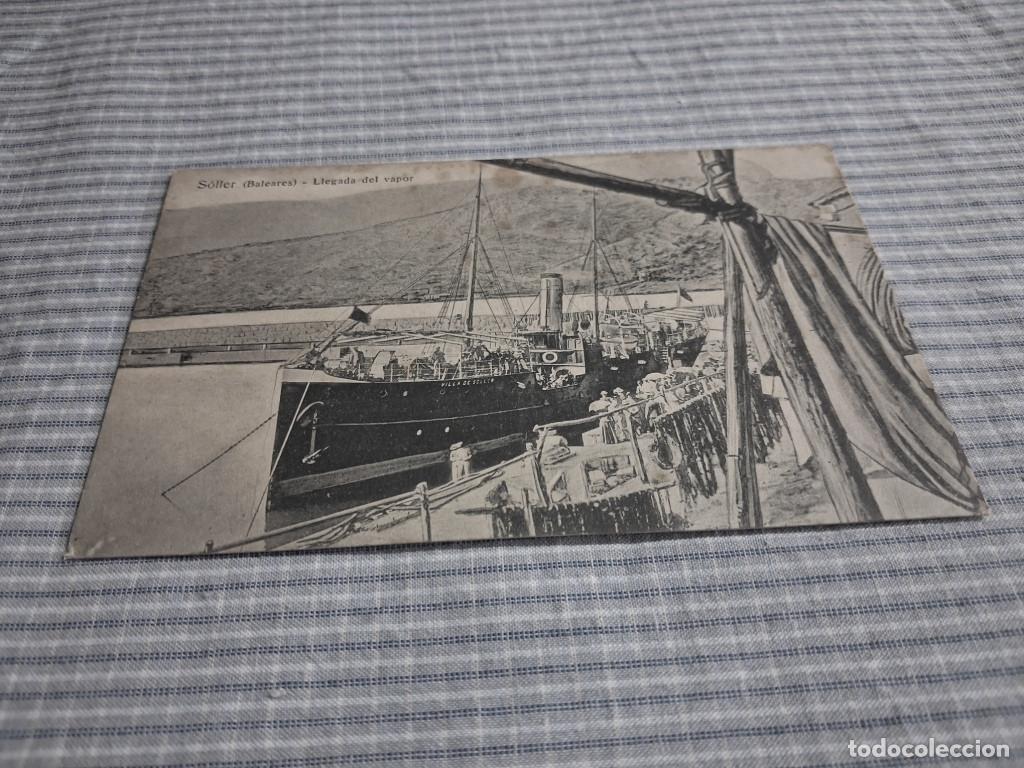 Postales: Postal antigua Mallorca. S&oacute;ller. Llegada del Vapor. La Art&iacute;stica 2.