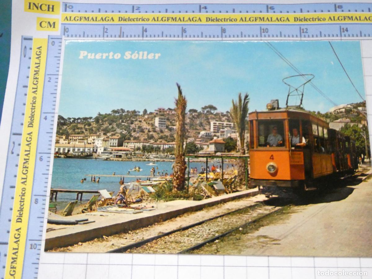 Postales: POSTAL DE MALLORCA. A&Ntilde;O 1969. SOLLER PUERTO TREN TRANV&Iacute;A 2606 PALMA. 745