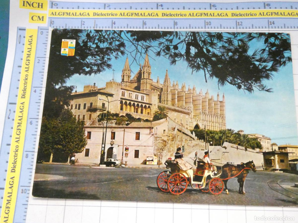 Postales: POSTAL DE MALLORCA. A&Ntilde;O 1962. PALMA CATEDRAL COCHE CABALLOS KIOSKO PEPSI COLA. 1415 SUBIRATS. 751