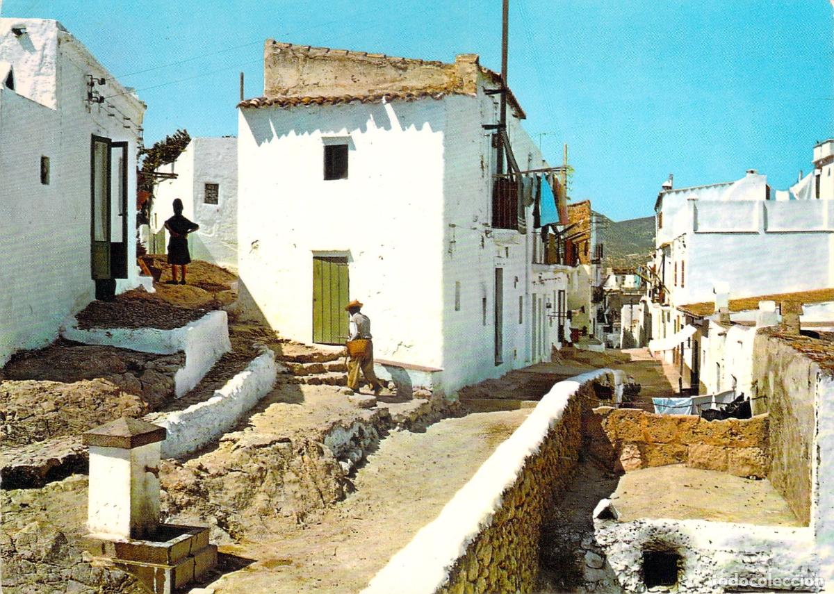 Postales: Postal de Ibiza: Detalle del Barrio de la Pe&ntilde;a, Baleares