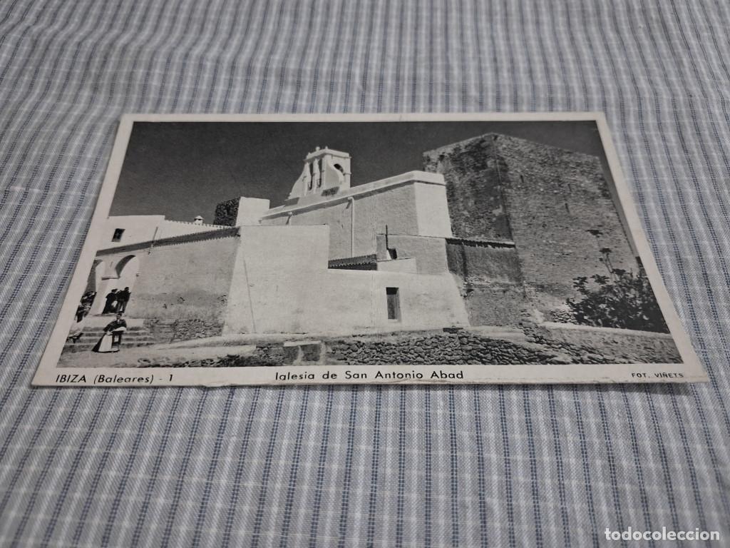 Postales: Postal antigua Ibiza. Iglesia de San Antonio Abab. Vi&ntilde;ets 1