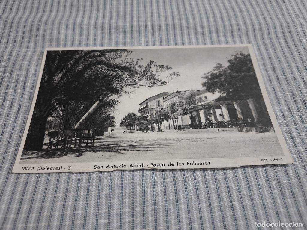 Postales: Postal antigua Ibiza. San Antonio Abab. Paseo de las Palmeras. Vi&ntilde;ets 3