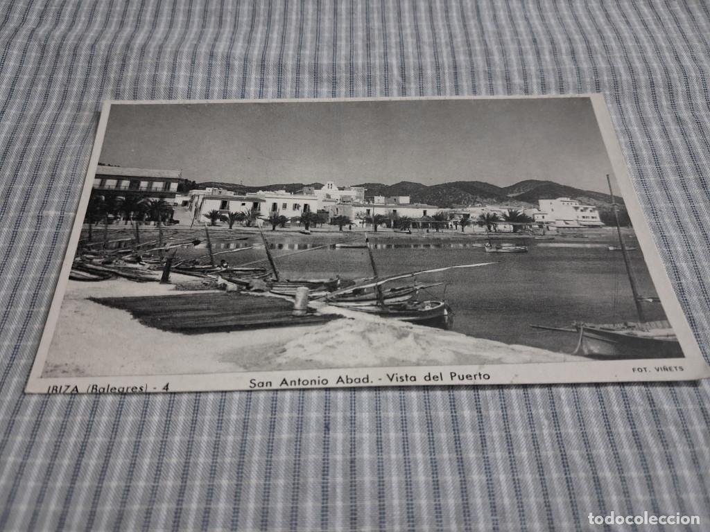 Postales: Postal antigua Ibiza. San Antonio Abab. Vista del Puerto. Vi&ntilde;ets 4