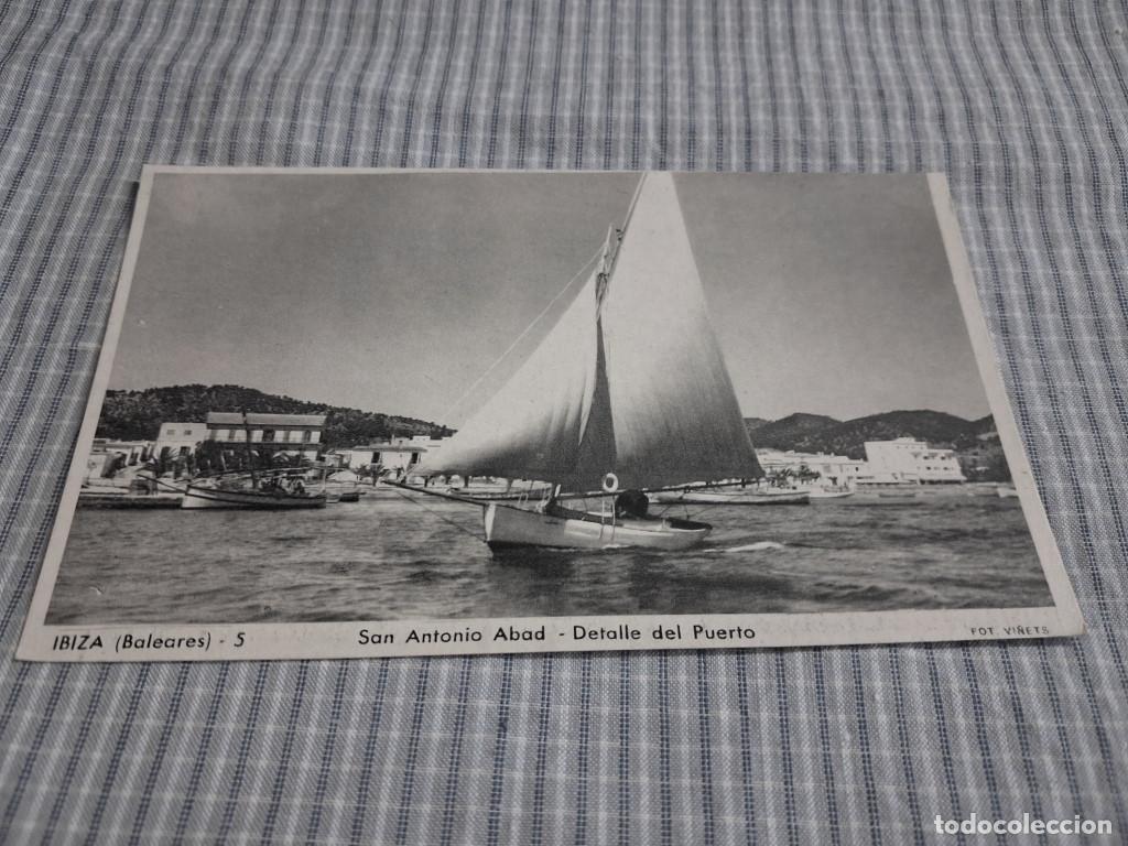 Postales: Postal antigua Ibiza. San Antonio Abab. Detalle del Puerto. Vi&ntilde;ets 5