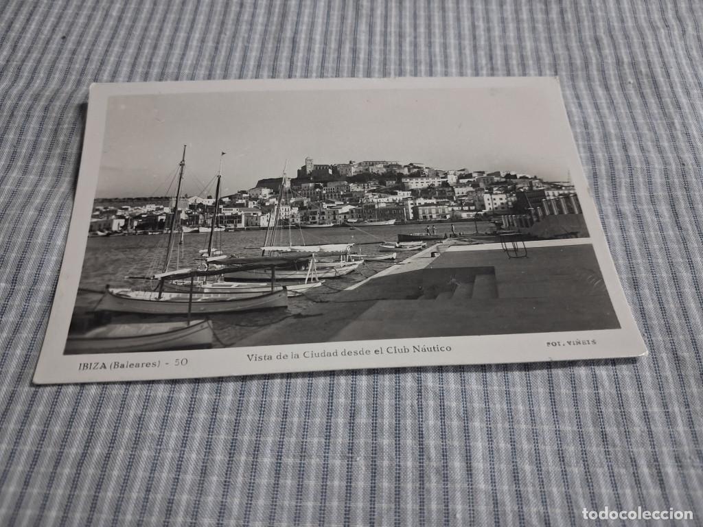 Postales: Postal antigua Ibiza. Vista de la Ciudad desde el club N&aacute;utico. Vi&ntilde;ets 50
