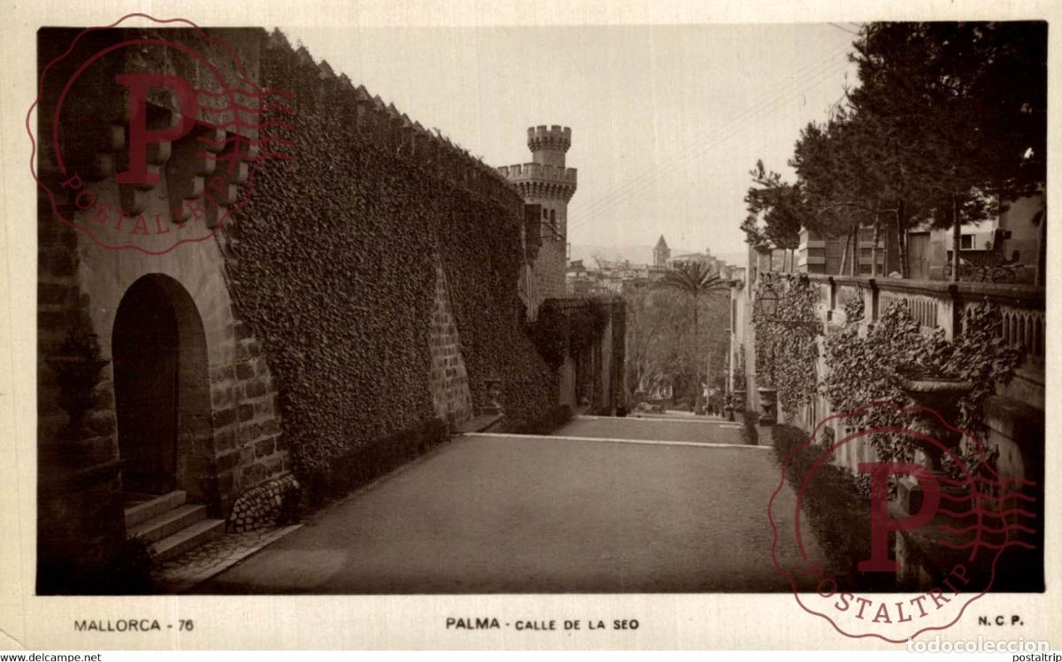 Postais: Mallorca, Palma, Calle de la Seo. Islas Baleares. Espa&ntilde;a Spain