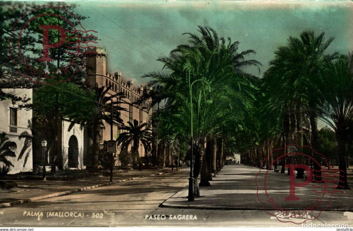 Postais: Palma de Mallorca, Paseo Sagrera. Islas Baleares. Espa&ntilde;a Spain