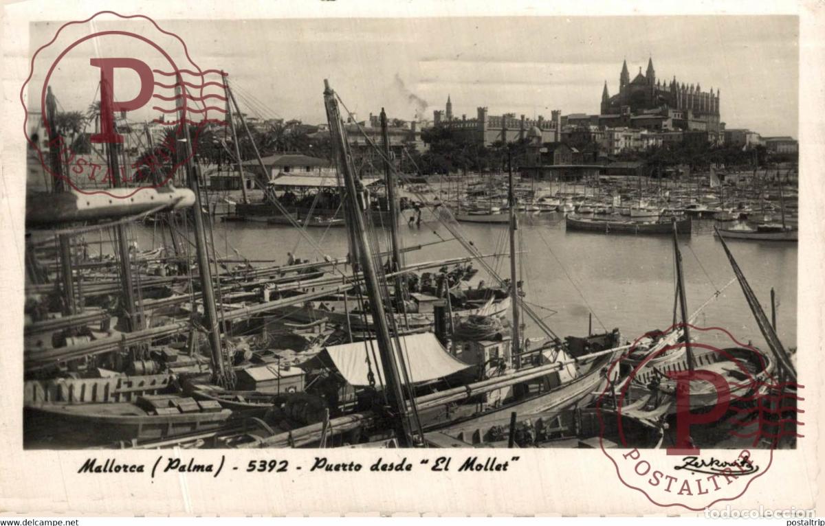Postais: Palma de Mallorca, Puerto desde el Mollet. Islas Baleares. Espa&ntilde;a Spain