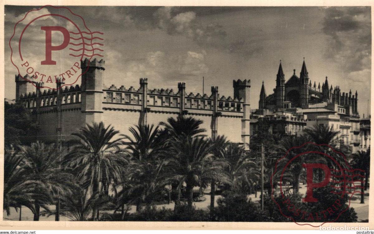 Postkarten: Mallorca, Palma, La Catedral y la Lonja. Islas Baleares. Espa&ntilde;a Spain