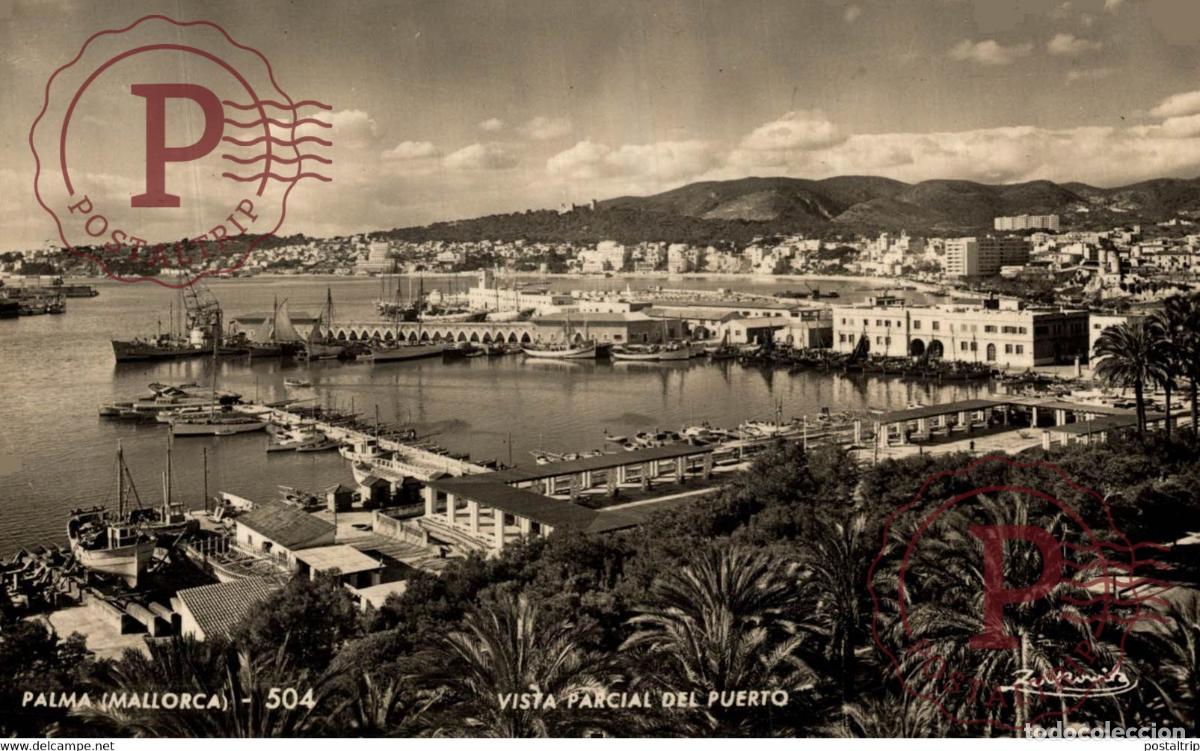 Postkarten: Palma de Mallorca, Vista parcial del Puerto. Islas Baleares. Espa&ntilde;a Spain