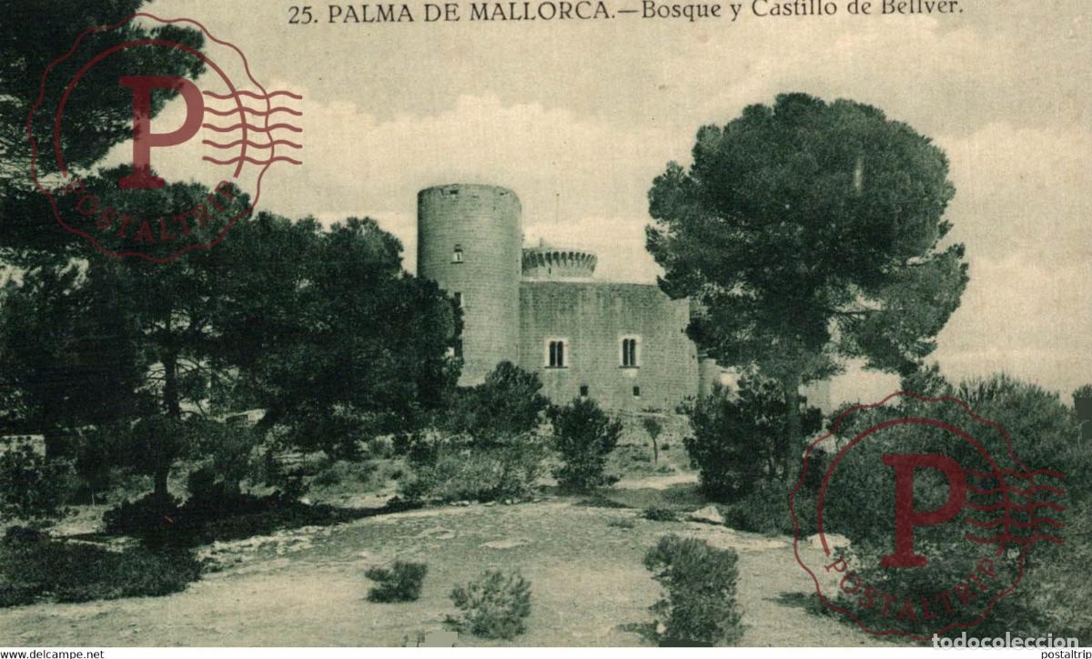 Cartoline: Palma de Mallorca Bosque y Castillo de Bellver. Islas Baleares. Espa&ntilde;a Spain