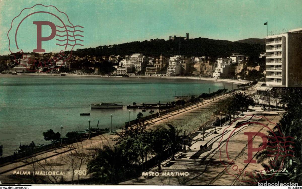 Cartoline: Palma de Mallorca Paseo Mar&iacute;timo Islas Baleares. Espa&ntilde;a Spain