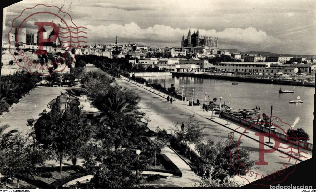 Postales: Palma de Mallorca Vista desde el Paseo Mar&iacute;timo Islas Baleares. Espa&ntilde;a Spain