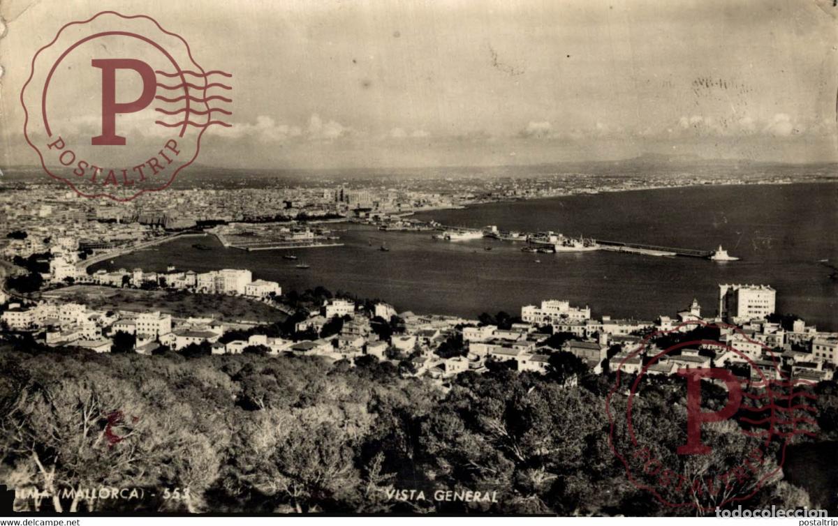 Postcards: Palma de Mallorca, Vista General Islas Baleares. Espa&ntilde;a Spain