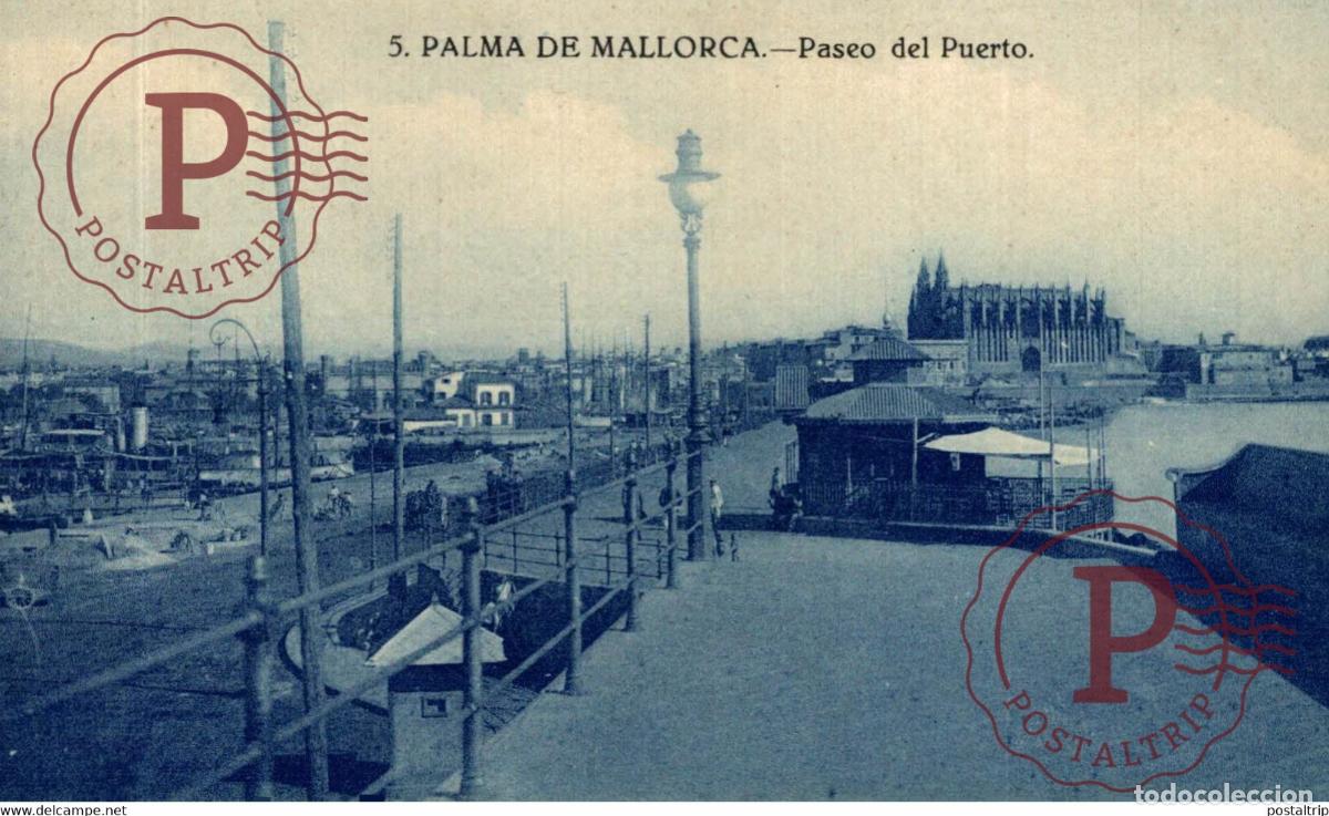 Postcards: Palma de Mallorca Paseo del Puerto Islas Baleares. Espa&ntilde;a Spain