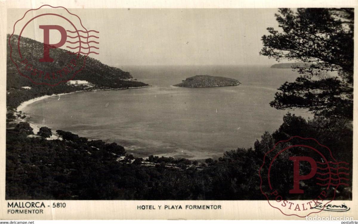 Postales: Mallorca, Formentor Hotel y Playa Formentor Islas Baleares. Espa&ntilde;a Spain