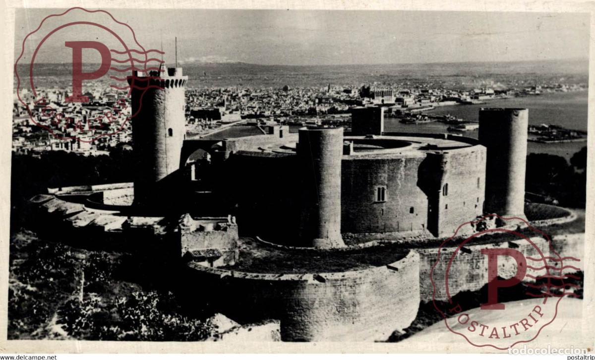 Postales: Palma de Mallorca Vista a&eacute;rea del Castillo Bellver Islas Baleares. Espa&ntilde;a Spain