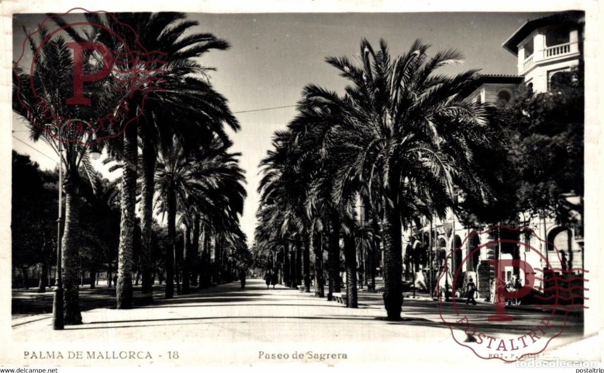 Postcards: Palma de Mallorca Paseo de Sagrera Islas Baleares. Espa&ntilde;a Spain