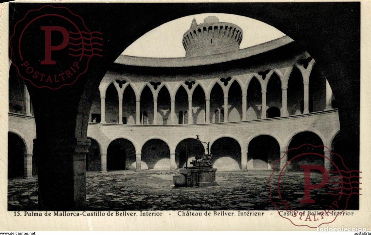 Postcards: Palma de Mallorca Castillo de Bellver Interior Islas Baleares. Espa&ntilde;a Spain