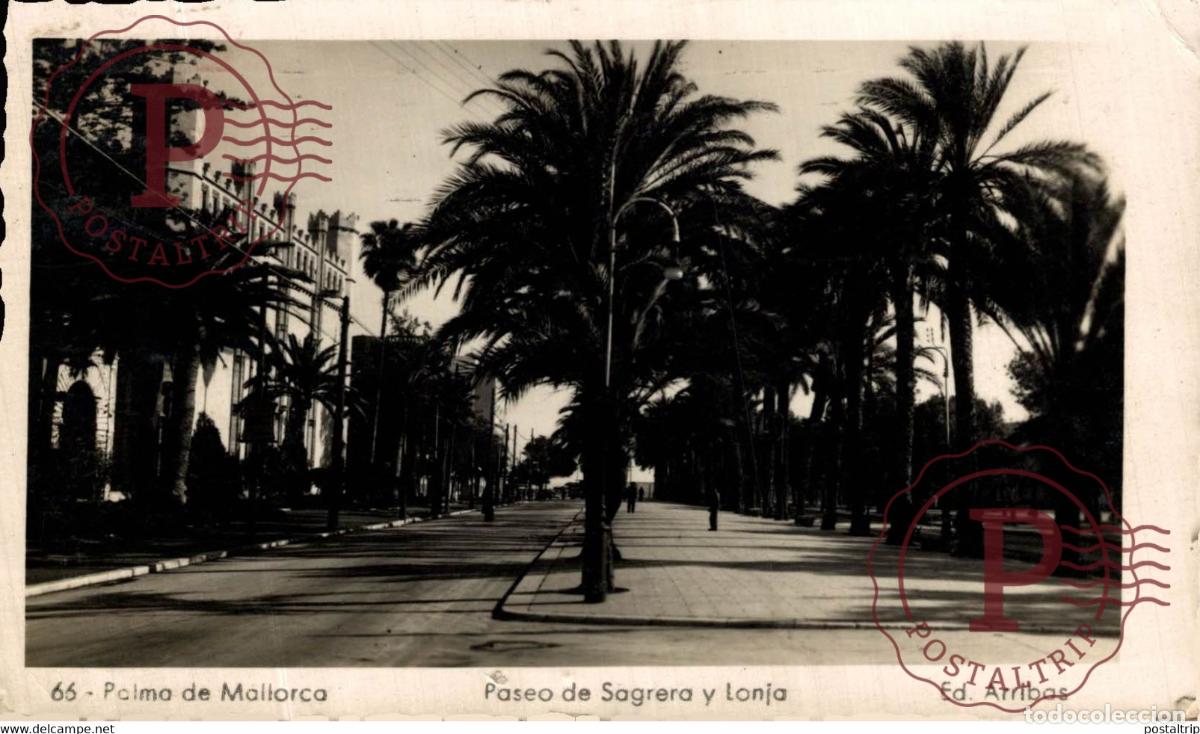 Postales: Palma de Mallorca Paseo de Sagrera y Lonja Islas Baleares. Espa&ntilde;a Spain