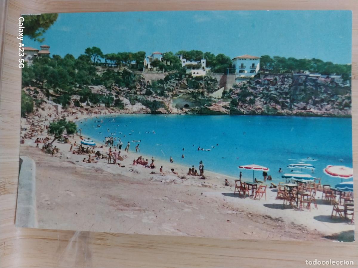 Postales: PLAYA PORTO CRISTO MALLORCA ED RAKER 28 SC ORIGINAL ANIMADA SOMBRILLAS