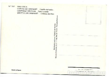 Postales: &rdquo; CASTILLO DE HADAS &rdquo;.- CUEVAS DE CAMPANET / MALLORCA - Foto 2