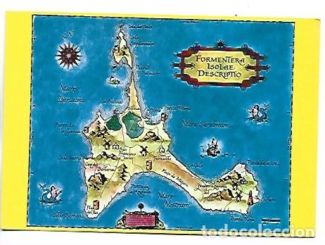Postales: MAPA DE FORMENTERA / BALEARES - Foto 1