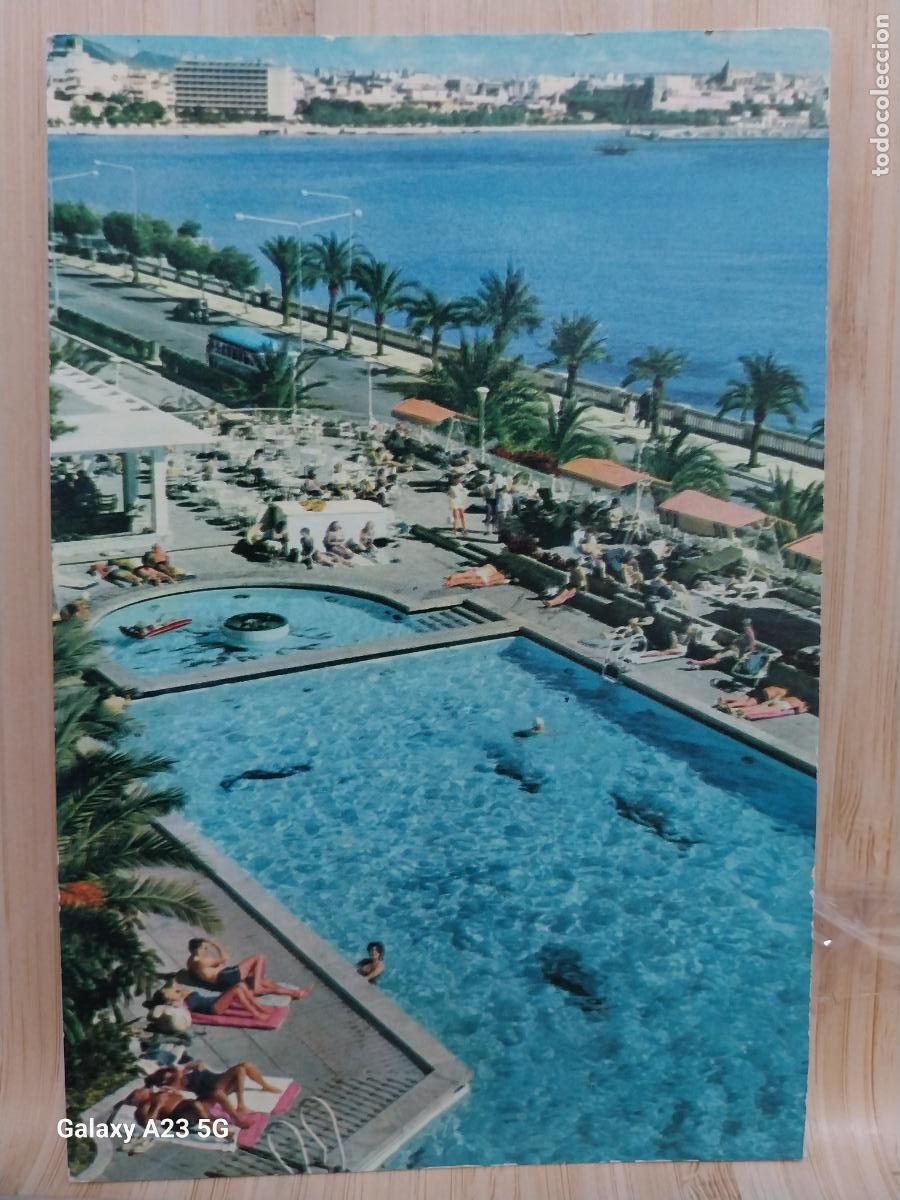 Postales: PASEO MARITIMO PALMA MALLORCA ED RAKER 7 SC ORIGINAL ** PISCINA
