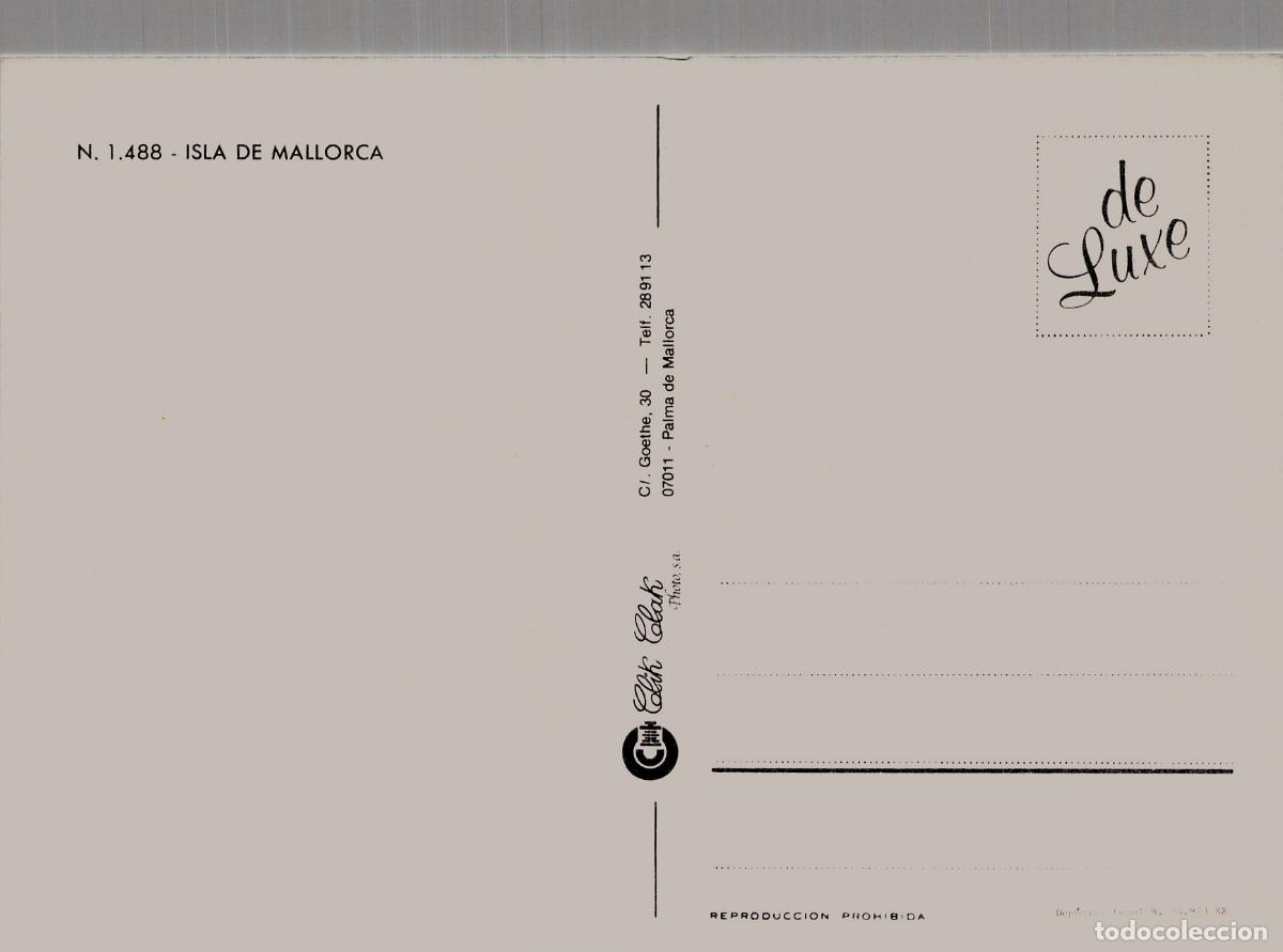 Postales: Postal Tur&iacute;stica con Mapa Ilustrado de la Isla de Mallorca - Foto 2