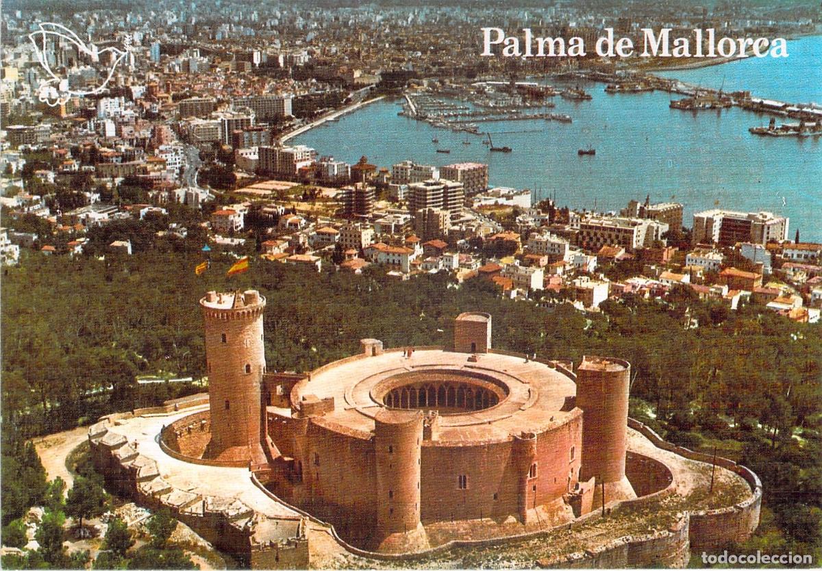 Postales: Postal de Palma de Mallorca - Castillo de Bellver y Bah&iacute;a