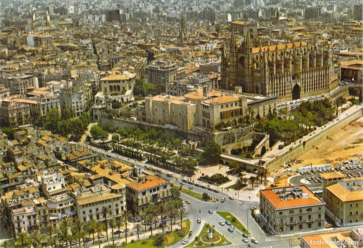 Postales: Postal de Palma de Mallorca: Catedral y Palacio de la Almudaina