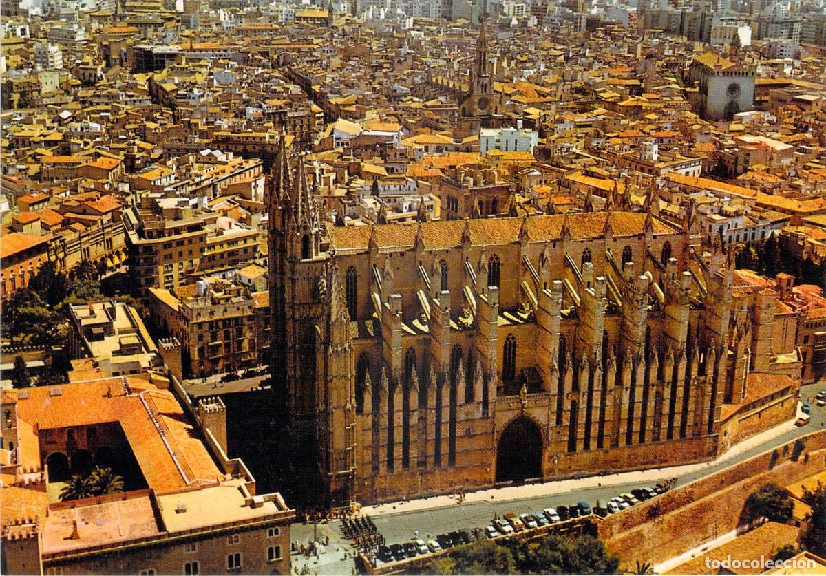 Postales: Postal Palma de Mallorca Catedral Vista A&eacute;rea