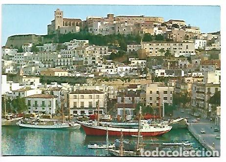 Postales: DETALLE INTERIOR DEL PUERTO Y LA CIUDAD ANTIGUA.- IBIZA