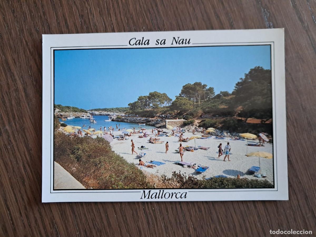 Postales: postal de Espa&ntilde;a, playa de Cala Sa Nau, Felanitx, a&ntilde;o 1989.
