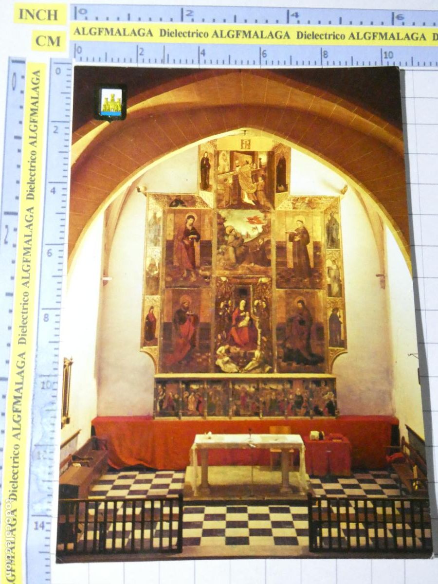 Postales: POSTAL DE IBIZA. A&Ntilde;O 1973. RETABLO DE LA IGLESIA NUESTRA SE&Ntilde;ORA DE JES&Uacute;S 206 ESCUDO ORO. 1657