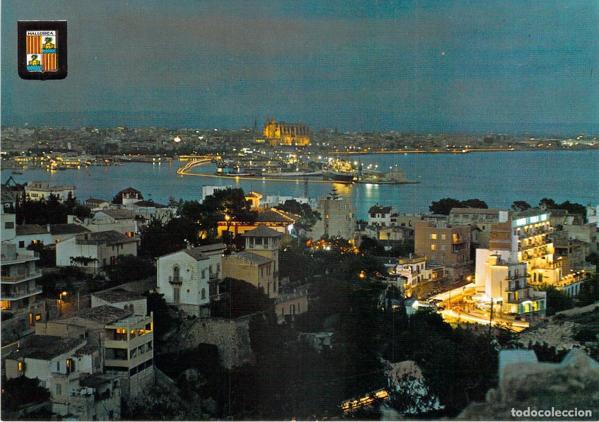 Postales: Postal de Palma de Mallorca, Vista General Nocturna