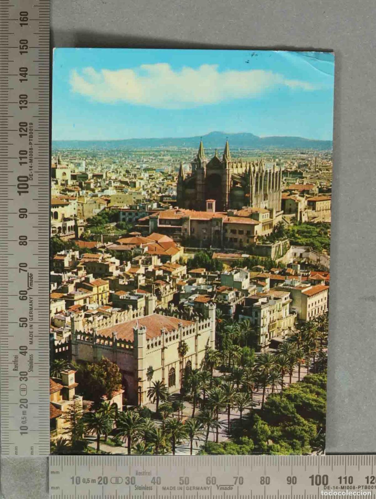 Postales: POSTAL. Mallorca Baleares Palma Vista a&eacute;rea de la Lonja y la Catedral