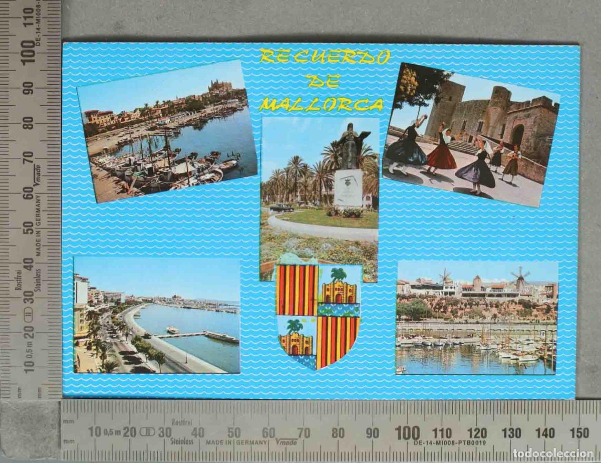 Postales: POSTAL. Recuerdo de Mallorca - Escudo de las Islas Baleares y vistas de la isla